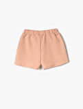 Erkek Bebek Basic Şort Beli Lastikli Dokulu Pamuklu