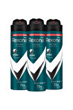 Rexona Men Erkek Sprey Deodorant Invisible Black & White 72 Saat Kesintisiz Üstün Koruma 150 ml X3