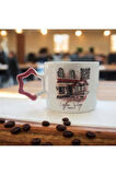 2 Li Coffee Shop Ambians Müziği Kare Kodlu El Yapımı Doğal Seramik Yıldız Kupa Bardak Seti