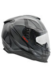 Y.100 B-sıde Mat Siyah-gri Kask