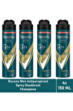 Erkek Deodorant 150 ml Champions X 4 Adet