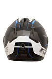 Beon Çene Açılır Vizörlü B700 Siyah Mavi B-Shock Kask XL Beden