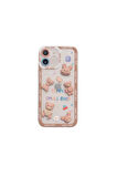 Apple Iphone 11 Uyumlu Kılıf Bear And Rabbit Silikon Kılıf Kahverengi