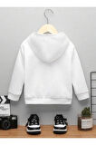 Çocuk Tasarım Vıbes Dısko Topu Baskılı Kapüşonlu Sweatshirt Pamuklu