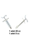 İKİLİ MİKA ENJEKTÖR ŞIRINGA (5 cc + 20 cc)