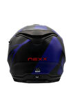 Y.100 B-sıde Mat Siyah-navy Mavi Kask