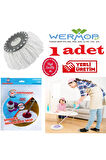 Safir Wermoplast Yedek Mikrofiber Vileda Mop Ucu Başlığı (1 ADET) Boyut (40X40)
