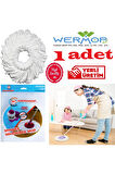 Safir Wermoplast Yedek Mikrofiber Vileda Mop Ucu Başlığı (1 ADET) Boyut (40X40)