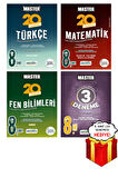 8. Sınıf Lgs Master Türkçe Matematik Fen 20'li Deneme Ve 3 Deneme Seti