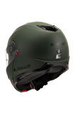 STROBE 2 MAT YEŞİL ÇENEDEN AÇILIR MOTOSİKLET KASKI