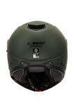 STROBE 2 MAT YEŞİL ÇENEDEN AÇILIR MOTOSİKLET KASKI