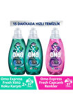 Omo Express Fresh Kötü Koku Karşıtı Beyaz ve Renkliler 2 x 1480 ML + Capcanlı Renkli ve Siyahlar için Deterjan 1480 ML