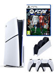 Playstation 5 slim +2.kol dualsense + Şarj İstasyonu +Ps5 FC26 (İthalatçı Garantili )