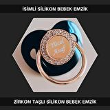 Sahi Aksesuar İsimli Zirkon Taşlı Silikon Bebek Emzik