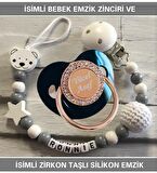 Sahi Aksesuar İsimli Bebek Emzik Zinciri ve İsimli Silikon Emzik Seti