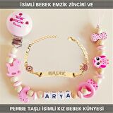 Sahi Aksesuar İsimli Bebek Emzik Zinciri ve Bebek Künyesi