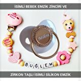Sahi Aksesuar İsimli Bebek Emzik Zinciri ve Bebek Silikon Emzik