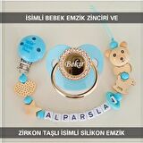 Sahi Aksesuar İsimli Bebek Emzik Zinciri ve Bebek Silikon Emzik