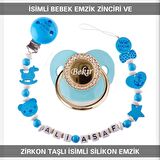 Sahi Aksesuar İsimli Bebek Emzik Zinciri ve Bebek Silikon Emzik