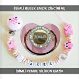 Sahi Aksesuar İsimli Bebek Emzik Zinciri ve Bebek Silikon Emzik