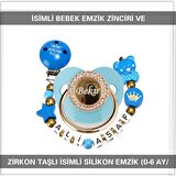 Sahi Aksesuar İsimli Bebek Emzik Zinciri ve İsimli Bebek Silikon Emzik (0-6 Ay