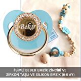 Sahi Aksesuar İsimli Bebek Emzik Zinciri ve İsimli Bebek Silikon Emzik (0-6 Ay
