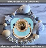 Sahi Aksesuar İsimli Bebek Emzik Zinciri ve İsimli Bebek Silikon Emzik (0-6 Ay
