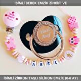 Sahi Aksesuar İsimli Bebek Emzik Zinciri ve İsimli Bebek Silikon Emzik (0-6 Ay