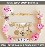 Sahi Aksesuar İsimli Bebek Emzik Zinciri ve İsimli Bebek Künye Seti