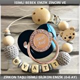 Sahi Aksesuar İsimli Emzik Zinciri ve İsimli Silikon Emzik (0-6 Ay) BEZYI468