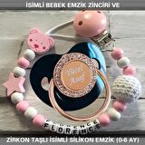 Sahi Aksesuar İsimli Emzik Zinciri ve İsimli Silikon Emzik (0-6 Ay) BEZYI471