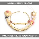 Sahi Aksesuar İsimli Bebek Emzik Zinciri ve İsimli Bebek Künye Seti BEZYI563