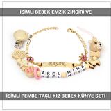 Sahi Aksesuar İsimli Bebek Emzik Zinciri ve İsimli Bebek Künye Seti BEZYI570