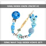 Sahi Aksesuar İsimli Bebek Emzik Zinciri ve İsimli Bebek Künye Seti BEZYI637