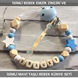 Sahi Aksesuar İsimli Bebek Emzik Zinciri ve İsimli Bebek Künye Seti BEZYI648