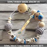 Sahi Aksesuar İsimli Bebek Emzik Zinciri ve İsimli Bebek Künye Seti BEZYI649