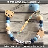 Sahi Aksesuar İsimli Bebek Emzik Zinciri ve İsimli Bebek Künye Seti BEZYI652
