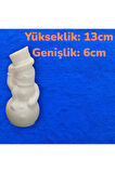 Titreyen Işıklı Kardan Adam Şeklinde Yılbaşı Masa Süsü ( 13cm X 6cm )