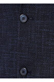 Süvari Regular Fit Mavi Erkek Armürlü Ceket CT2004800236