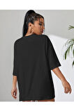 J Beyaz Ince Unisex Pamuk Bisiklet Yaka Boyfriend Örme Oversize T-shirt