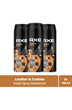  Erkek Deodorant Sprey Leather & Cookies 150 ml 8690637981487 (3 Adet)
