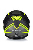 Storm 2 Nerve Neon Sarı  Kapalı Motosiklet Kaskı Gökküşağı Camlı