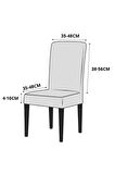 İndigo Çubuk desen jakarlı esnek yıkanabilir lastikli 1 Adet 45x45x60 Boyutunda sandalye kılıfı