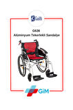 VİPSAĞLIK Golfi G636 Alüminyum Hafif Tekerlekli Sandalye Hasta Taşıma Sandalyesi Engelli Arabası