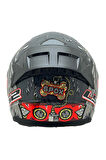 RAPID 2 SPOX GRİ-KIRMIZI KASK ŞEFFAF KASK CAMI HEDİYELİ