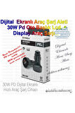 LCD Ekran 30W Pd Oto Başlık LCD Display Araç Şarjı Pd 30W Dijital Başlıklı Araç Çakmaklık Şarj Aleti