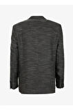 Süvari Regular Fit Siyah Erkek Armürlü Ceket CT2004800235