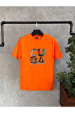 Cuba Baskılı Siyah Erkek Tshirt