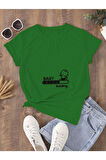 Oversize Hamile T-shirt Baby Loading Baskılı Açık Beyaz