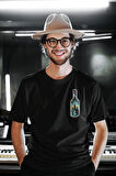 LUNAVISTA Oversize Dragon Baskılı Siyah Tshirt OVRSZTSHRT12
